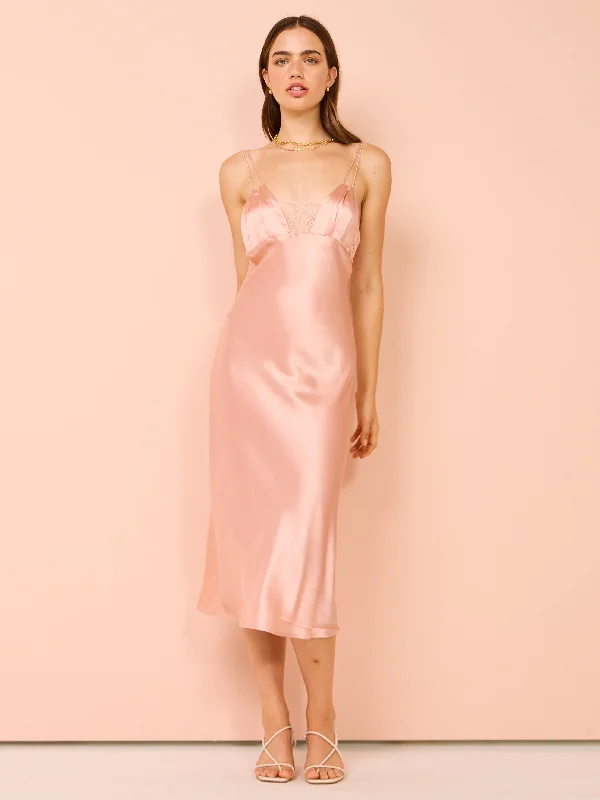 Maison Essentiele Talisa Midi Dress in Blush