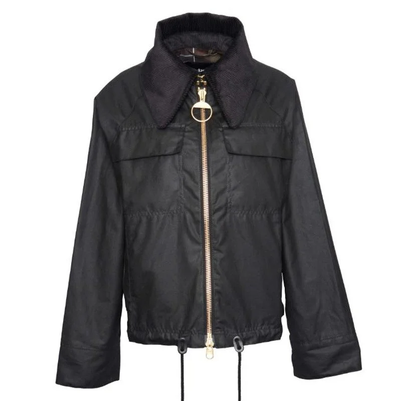 Barbour Beauly Ladies Wax Jacket - Black/Classic Functional Travel Jacket