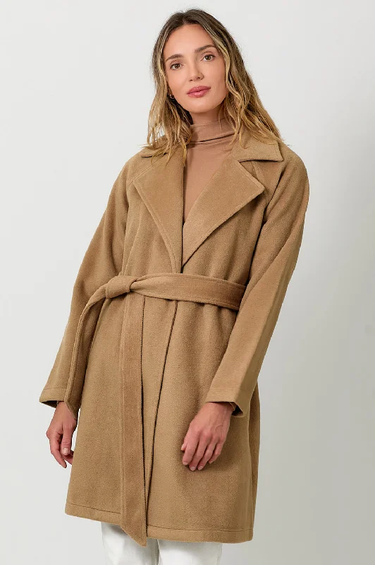 Mia Robe Coat Sleek Leather Jacket