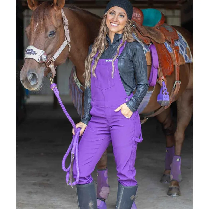 Cowgirl Tuff Purple Overalls Cropped Fleece Jacket