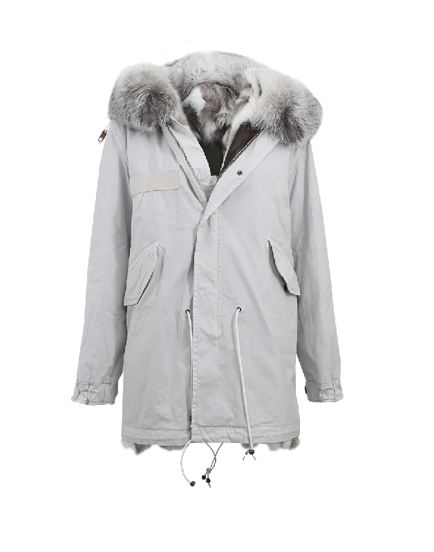 St. Moritz Embroidered Canvas Parka