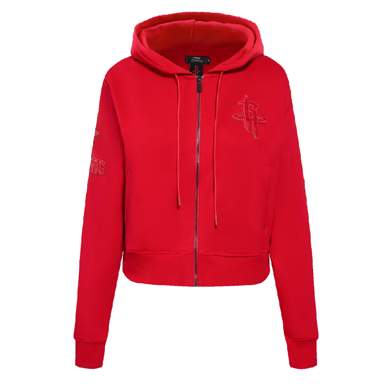 Women's Houston Rockets Pro Standard Triple Tonal Hoodie A-Line Swing Coat