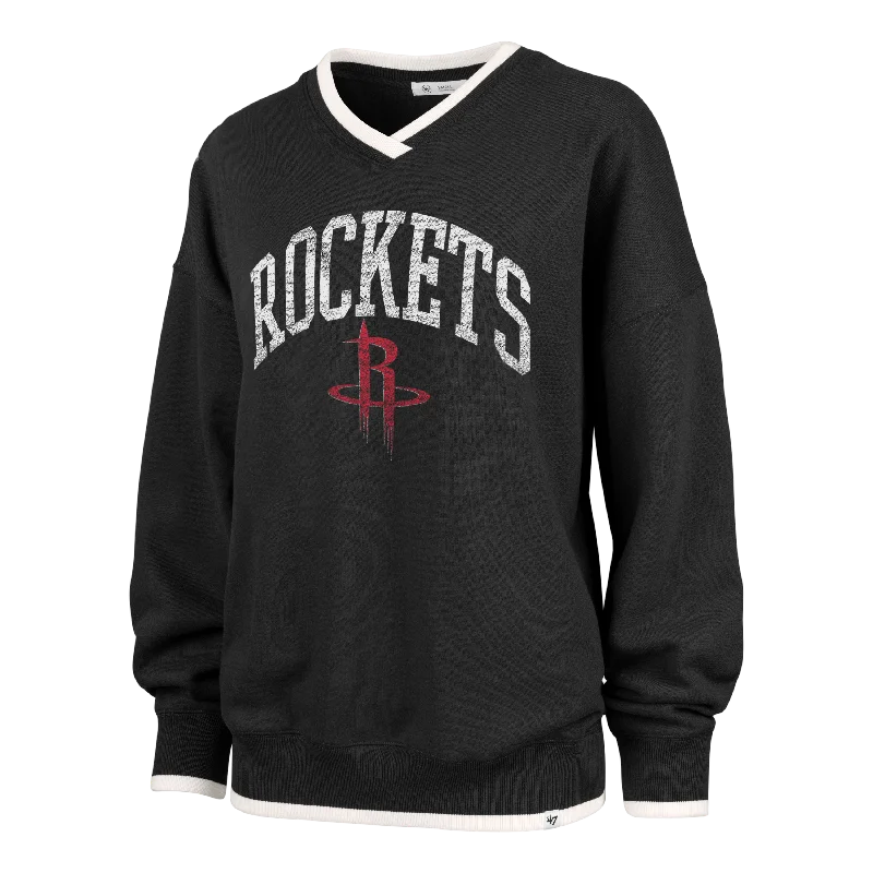 Women's Houston Rockets '47 Wax Pack Daze Eighties Sweatshirt Quilted Puffer Jacket