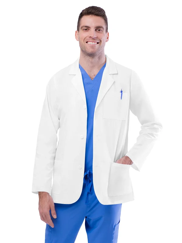 Unisex Three-Pocket 31" Consultation Lab Coat Hooded Parka Coat