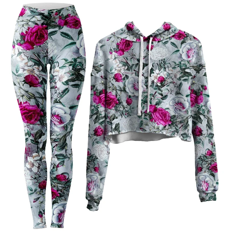 Vapor Crop Hoodie and Leggings Combo Lightweight Utility Jacket