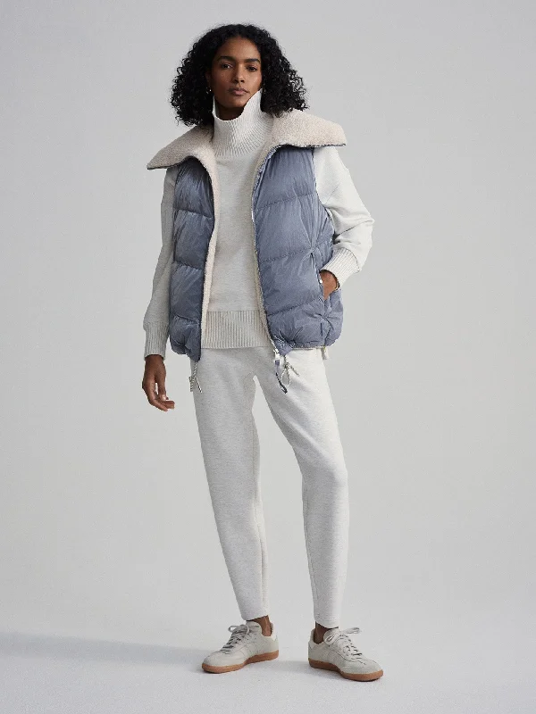 Varley Brock Puffer Gilet / Blue Wind Quilted Puffer Jacket