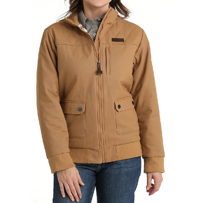 Cinch Women's Canvas Bomber Jacket Quilted Hybrid Jacket